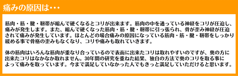 痛みの原因は・・・